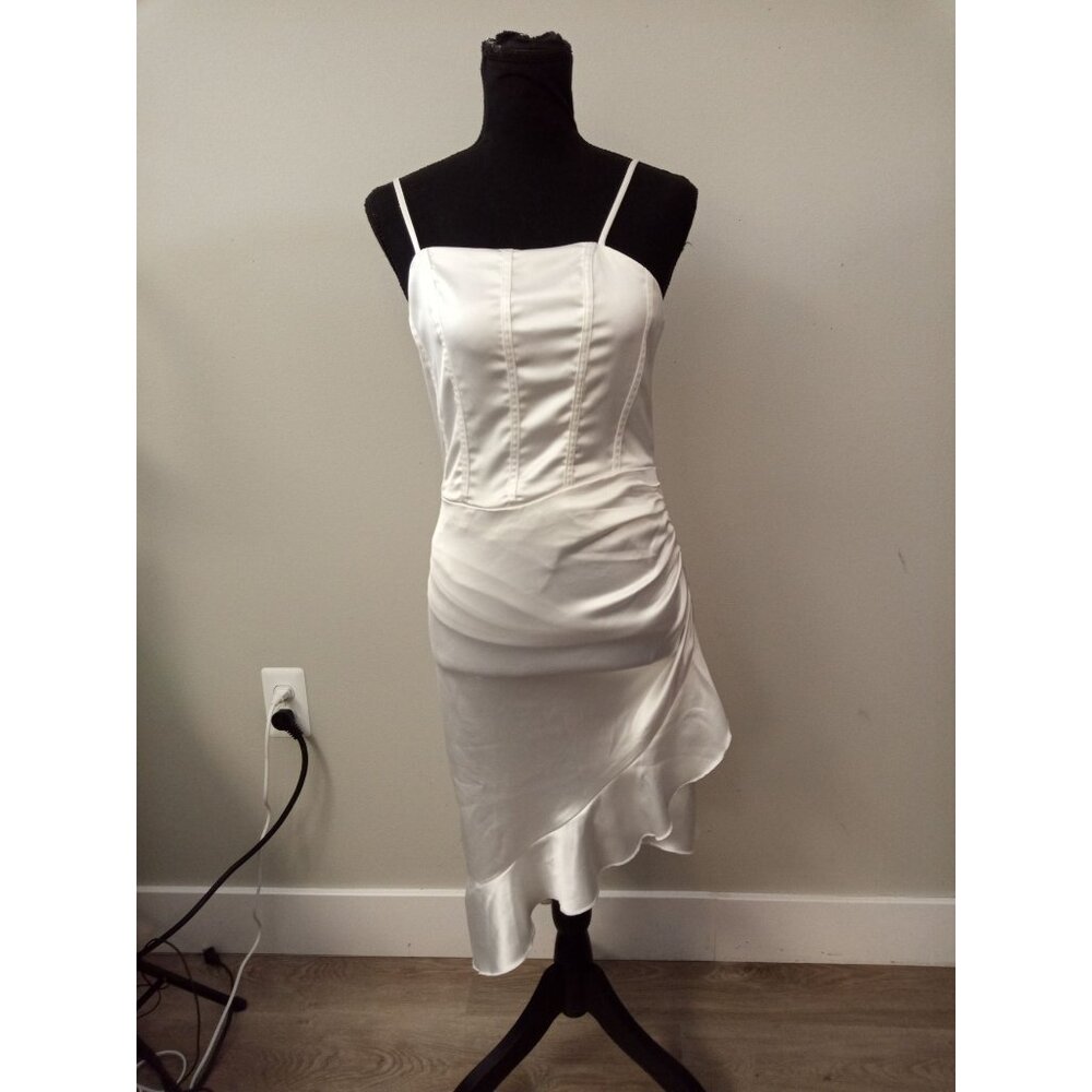 Grace Karin Women's White Asymmetrical Dress Size Small